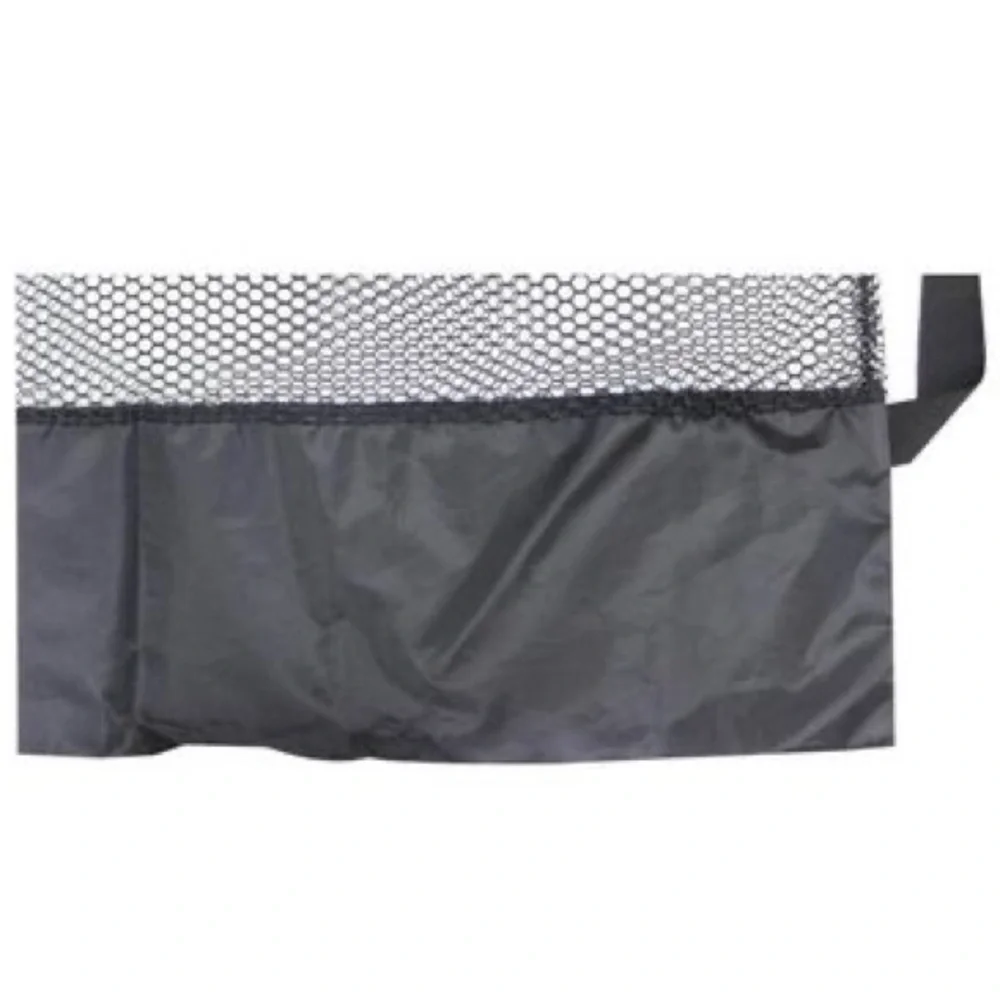 Heavy duty black mesh laundry bag with carry straps